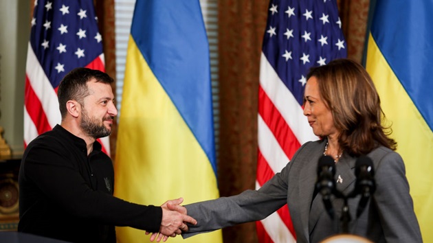 Harris, standing with Zelenskyy, indirectly jabs at Trump and Vance on Ukraine views