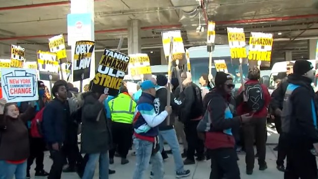 Teamsters say ‘momentum continues’ as Christmastime strike against Amazon enters 2nd day