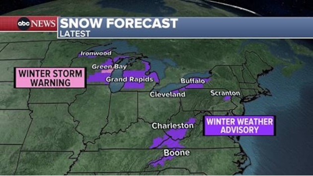 Chicago’s O’Hare airport issues ground stop amid snow, as storm moves east