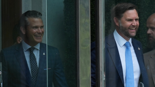 Protesters heckle Vance, Hegseth at photo op to thank National Guard troops in DC